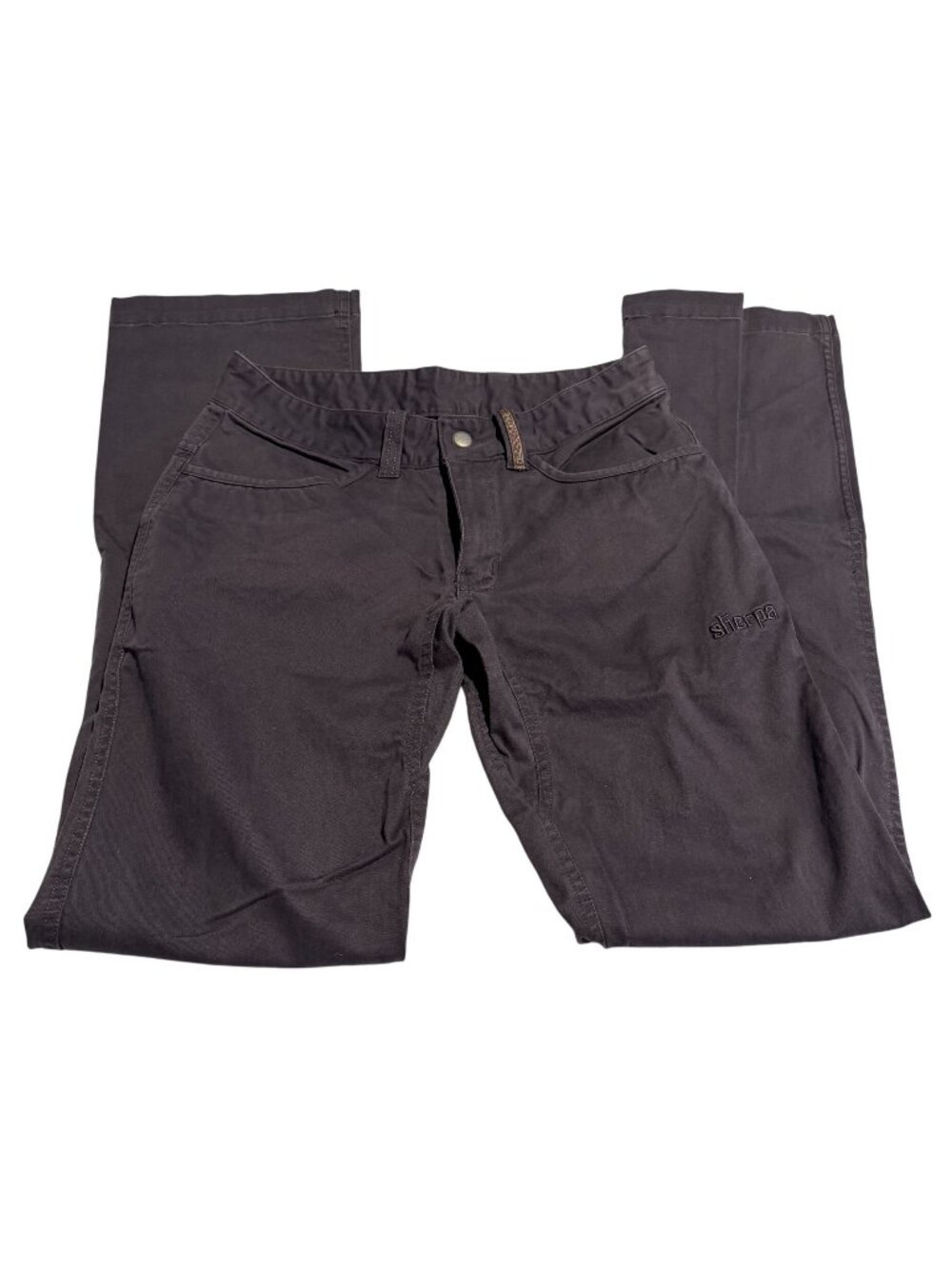 Sherpa Adventure Gear Gray Cotton-Lycra Blend Pants Womens Size 2 Made In Nepal